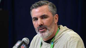 Cleveland Browns coach Kevin Stefanski speaks during the 2025 NFL Scouting Combine at the Indiana Convention Center.