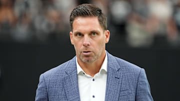 Sep 22, 2024; Paradise, Nevada, USA; Carolina Panthers general manager Dan Morgan during the game against the Las Vegas Raiders at Allegiant Stadium.