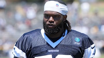 Dallas Cowboys defensive tackle Mazi Smith (58) at training camp at the River Ridge Fields.