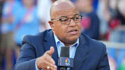 NBC Sports broadcaster Mike Tirico during the US Olympic Team Trials at Hayward Field. 