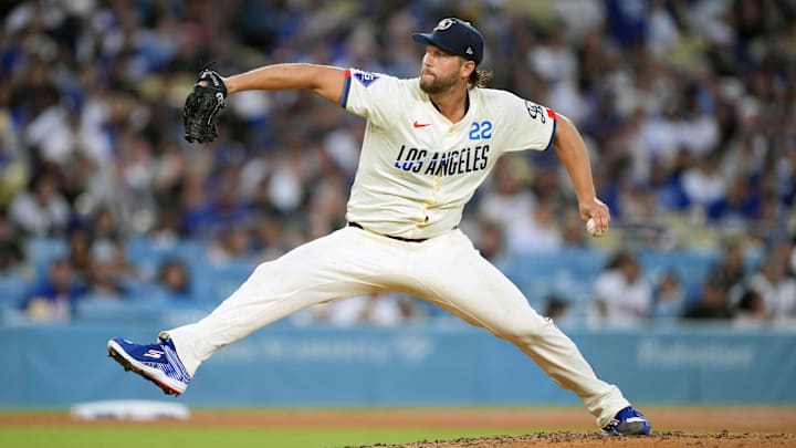 Los Angeles Dodgers starting pitcher Kershaw throws against the Tampa Bay Rays at Dodger Stadium. Los Angeles Dodgers starting pitcher Kershaw throws against the Tampa Bay Rays at Dodger Stadium.