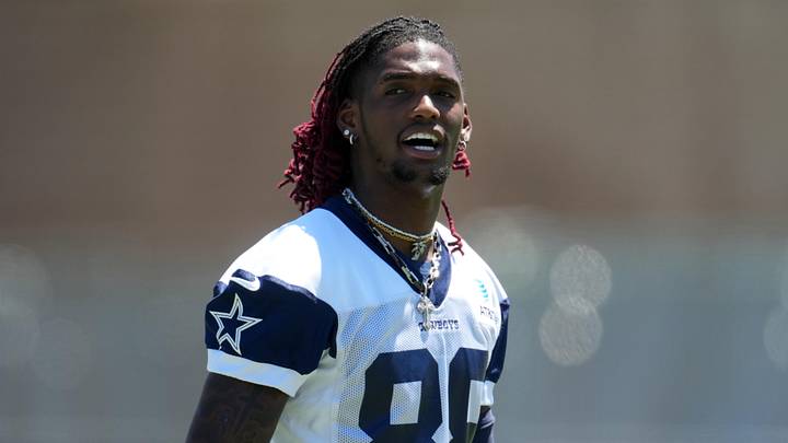 Dallas Cowboys receiver CeeDee Lamb during training camp at Marriott Residence Inn-River Ridge Playing Fields. Dallas Cowboys receiver CeeDee Lamb during training camp at Marriott Residence Inn-River Ridge Playing Fields.