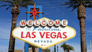 Dec 4, 2022; Paradise, Nevada, USA; The Welcome to Fabulous Las Vegas sign on the Las Vegas strip. Mandatory Credit: Kirby Lee-Imagn Images