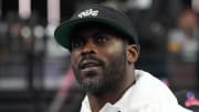 Feb 5, 2023; Paradise, Nevada, USA; Former NFL quarterback Michael Vick attends the Pro Bowl Games at Allegiant Stadium. Mandatory Credit: Kirby Lee-USA TODAY Sports