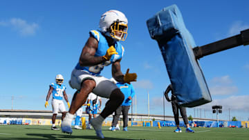 Los Angeles Chargers running back Omarion Hampton.