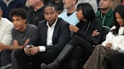 Stephen A. Smith attends game six of first round for the 2025 NBA Playoffs between the Denver Nuggets and the LA Clippers