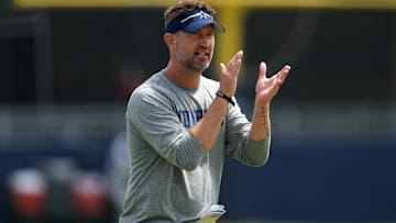  Dallas Cowboys head coach Brian Schottenheimer during training camp at the River Ridge Fields.
