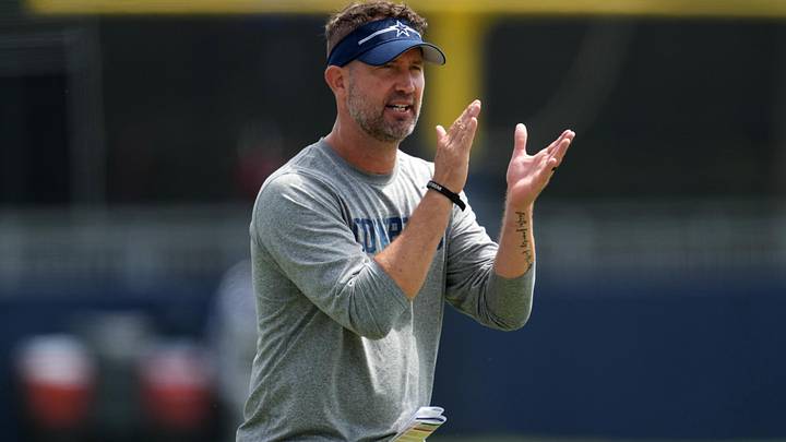  Dallas Cowboys head coach Brian Schottenheimer during training camp at the River Ridge Fields.