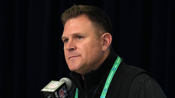 Feb 27, 2024; Indianapolis, IN, USA; Green Bay Packers general manager Brian Gutekunst during the NFL Scouting Combine at Indiana Convention Center. Mandatory Credit: Kirby Lee-Imagn Images