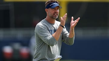 Dallas Cowboys head coach Brian Schottenheimer during training camp at the River Ridge Fields.