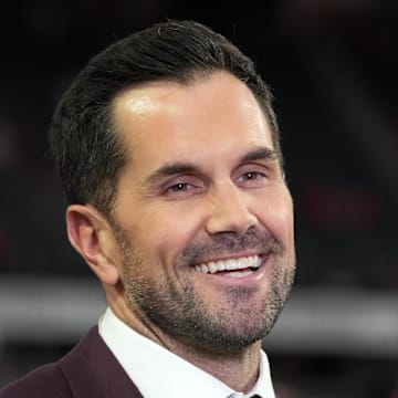 Dec 2, 2022; Las Vegas, NV, USA; Southern California Trojans former quarterback Matt Leinart attends the Pac-12 Champonship game at Allegiant Stadium. Mandatory Credit: Kirby Lee-Imagn Images