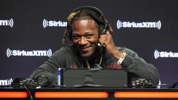 Feb 8, 2023; Phoenix, AZ, USA; Adam Jones aka Pacman Jones on the SiriusXM Sports set on radio row