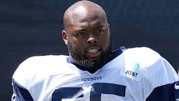 Dallas Cowboys guard Robert Jones (65) at training camp at the River Ridge Fields.