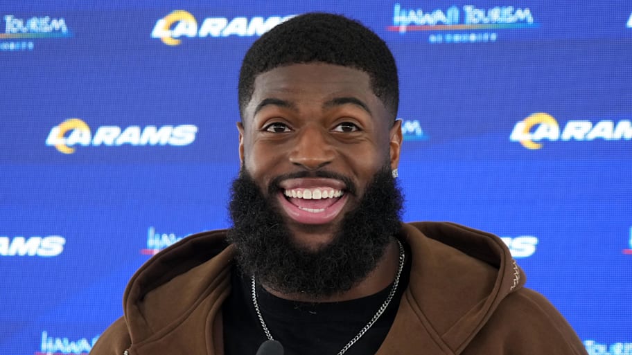 Los Angeles Rams linebacker Jared Verse. | Kirby Lee-Imagn Images