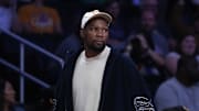 Kevin Durant attends a WNBA game between the Atlanta Dream and LA Sparks.