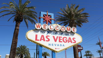 Sep 24, 2023; Paradise, Nevada, USA; The Welcome to Fabulous Las Vegas sign on the Las Vegas strip. Mandatory Credit: Kirby Lee-USA TODAY Sports