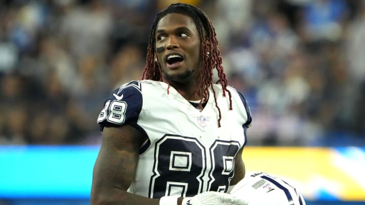 Oct 16, 2023; Inglewood, California, USA; Dallas Cowboys wide receiver CeeDee Lamb (88) reacts in the second half against the Los Angeles Chargers at SoFi Stadium. 