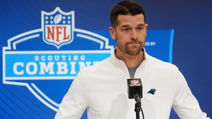 Carolina Panthers coach Dave Canales. Carolina Panthers coach Dave Canales.