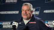 Mar 21, 2024; Spokane, WA, USA; Auburn Tigers coach Bruce Pearl at a press conference at Spokane