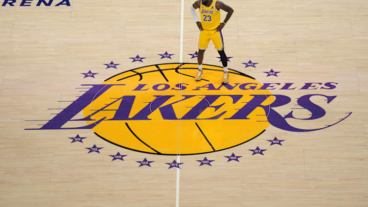 Lebron james lakers logo hot sale