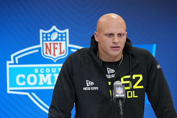 Buffalo Bills rookie defensive end Landon Jackson at the NFL Combine.