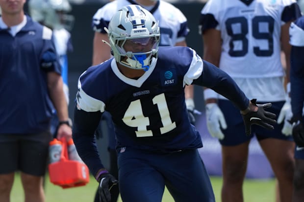 Dallas Cowboys defensive end Donovan Ezeiruaku during training camp at the River Ridge Fields.
