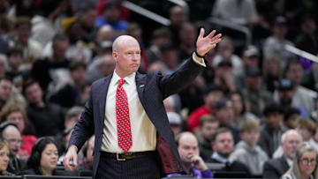 Mar 21, 2025; Seattle, WA, USA; Maryland Terrapins head coach Kevin Willard provides direction during the first half against Grand Canyon Antelopes at Climate Pledge Arena. Mandatory Credit: Stephen Brashear-Imagn Images