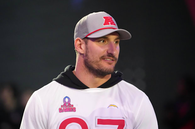 AFC EDGE Joey Bosa during the Pro Bowl Skills Challenge at Nicholson Fieldhouse.