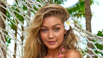 Gigi Hadid was photographed by Yu Tsai on the Islands of Tahiti.