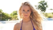 Camille Kostek was photographed by Yu Tsai in Belize. Swimsuit by TeenyB Bikini Couture.