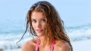 Nina Agdal was photographed by James Macari in Desroches Island, Seychelles.