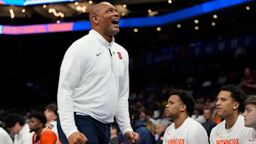 Mar 11, 2025; Charlotte, NC, USA; Syracuse Orange head coach Adrian Autry reacts in the first half at Spectrum Center. Mandatory Credit: Bob Donnan-Imagn Images