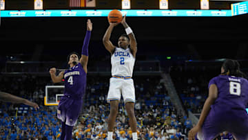 UCLA Bruins guard Dylan Andrews. Mandatory Credit: Kirby Lee-Imagn Images