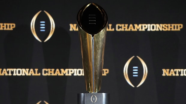 The College Football Playoff troph