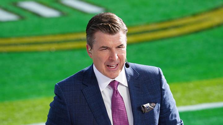 Jan 1, 2025; Pasadena, California, USA; Rece Davis on the ESPN Gameday set at Rose Bowl Stadium. Mandatory Credit: Kirby Lee-Imagn Images