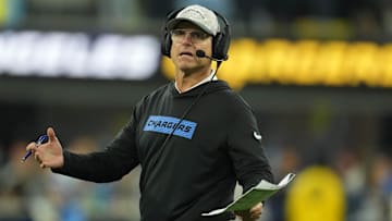 Chargers head coach Jim Harbaugh