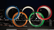 Jan 18, 2025; Atlanta, GA, USA; The Olympic rings at Centennial Park. 