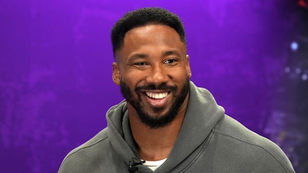 Cleveland Browns star Myles Garrett is pictured.