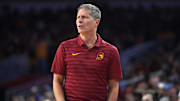 Jan 27, 2025; Los Angeles, California, USA; Southern California Trojans head coach Eric Musselman reacts against the UCLA Bruins at Galen Center. Mandatory Credit: Kirby Lee-Imagn Images