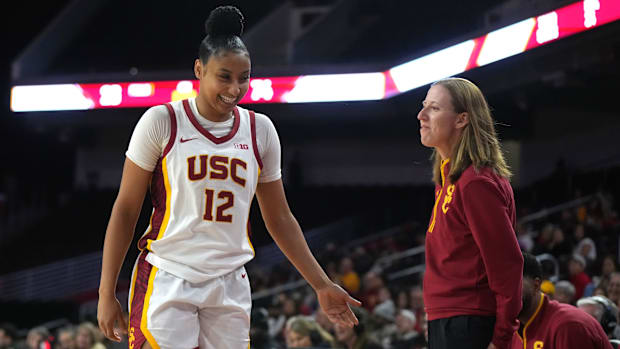 JuJu Watkins and Lindsay Gottlieb
