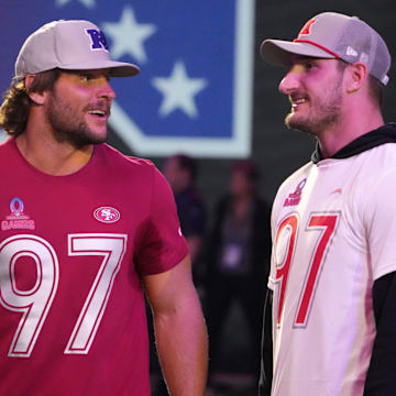 Nick Bosa and Joey Bosa during Pro Bowl festivities. 
