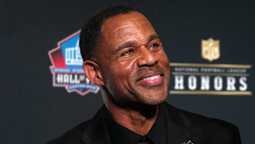 Feb 6, 2025; New Orleans, LA, USA; Eric Allen at the Pro Football Hall of Fame Class of 2025 press conference at the Saenger Theater.  Mandatory Credit: Kirby Lee-Imagn Images