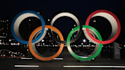 The Olympic rings rest silently in Atlanta.