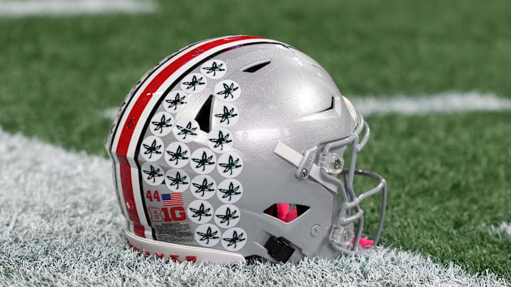 An Ohio State helmet. An Ohio State helmet.