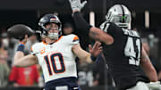 The Broncos are big favorites against the Raiders in NFL Week 14 action.