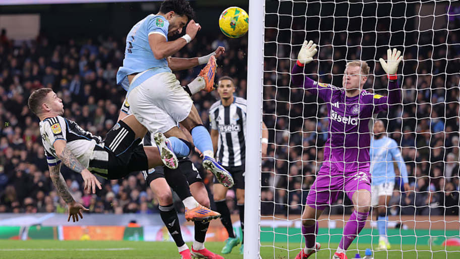 Omar Marmoush scores vs. Newcastle