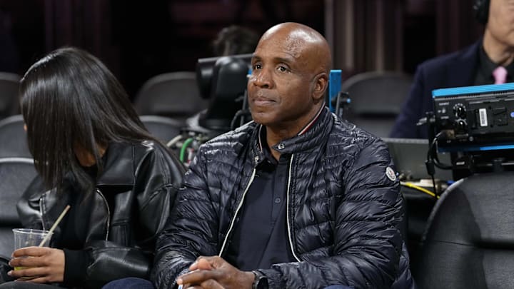 Bonds looks on during the NBA's All-Star Weekend. Bonds looks on during the NBA's All-Star Weekend.