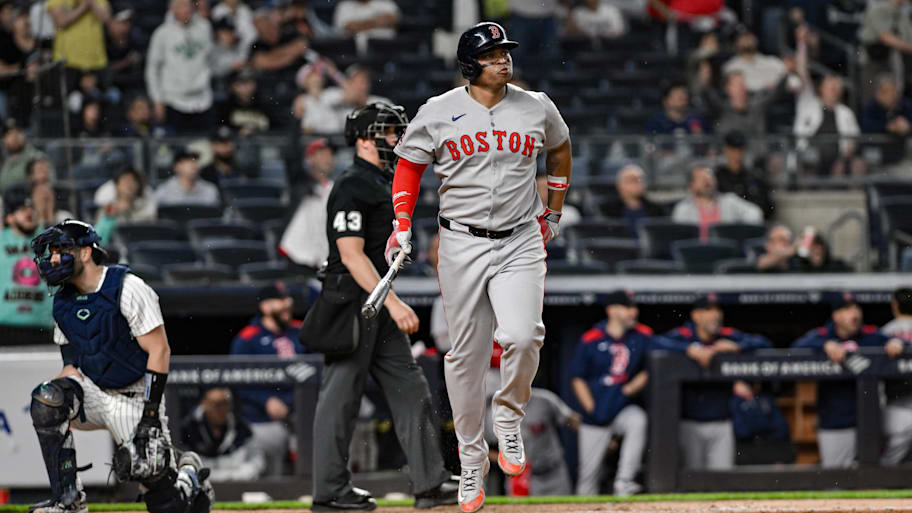 Rafael Devers hit .272 with 15 home runs and 58 RBIs with the Boston Red Sox during the 2025 season.  | John Jones-Imagn Images