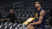 Feb 12, 2024; Charlotte, North Carolina, USA;  Indiana Pacers forward Obi Toppin (1) during pregame warm ups against the Charlotte Hornets at Spectrum Center. Mandatory Credit: Jim Dedmon-USA TODAY Sports