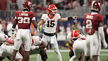 Georgia Bulldogs quarterback Carson Beck (15)